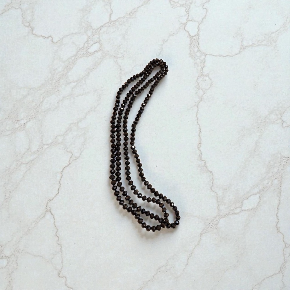 Brown faceted Bead Necklace‎